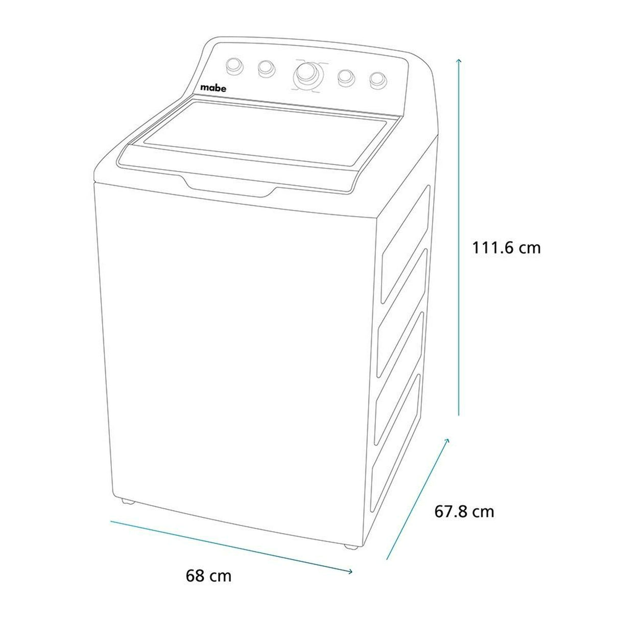 Lavadora automática aqua saber green 24 kg diamond gray Mabe