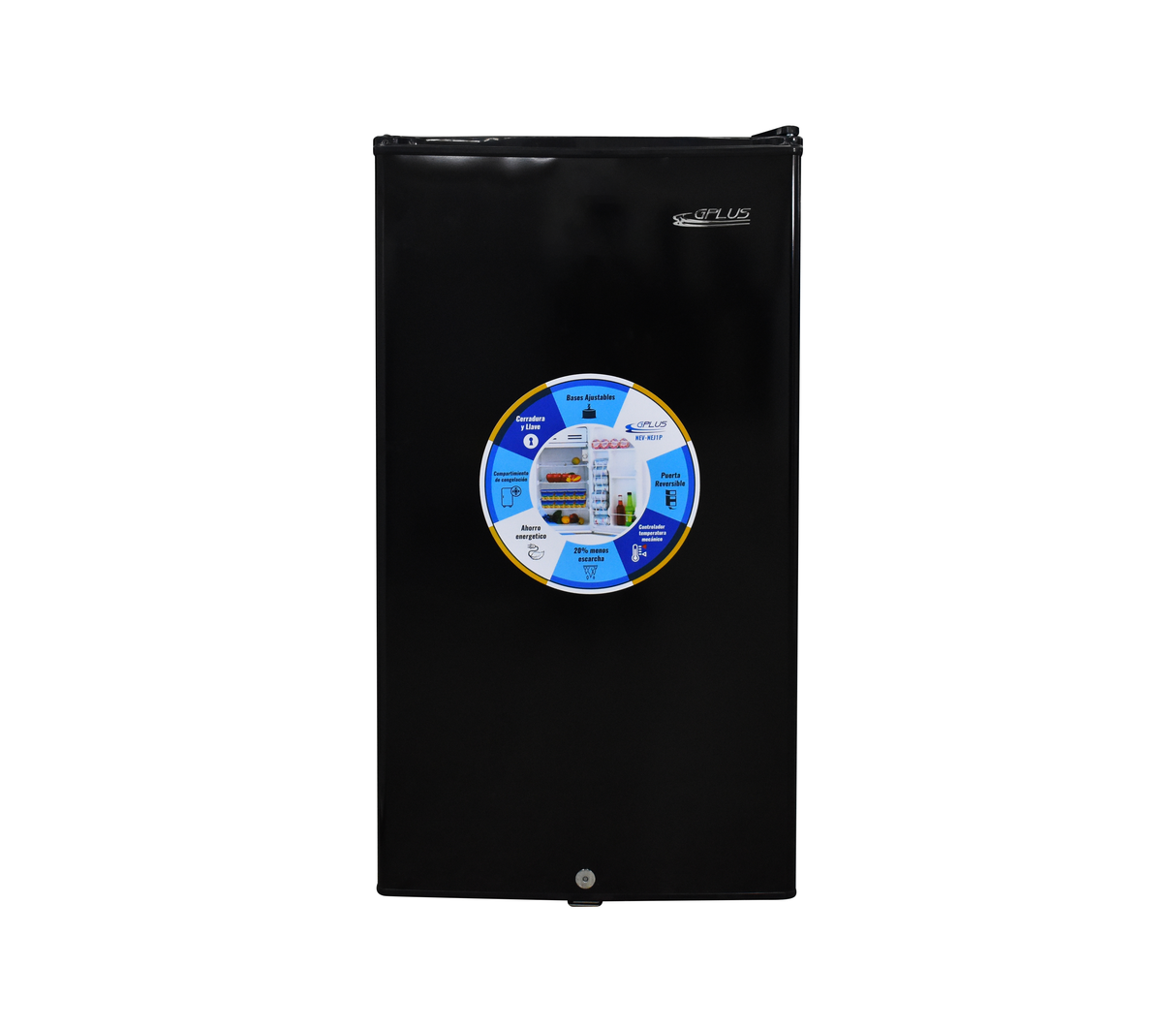 Nevera ejecutiva 93 litros con escarcha 110V Negra GPlus