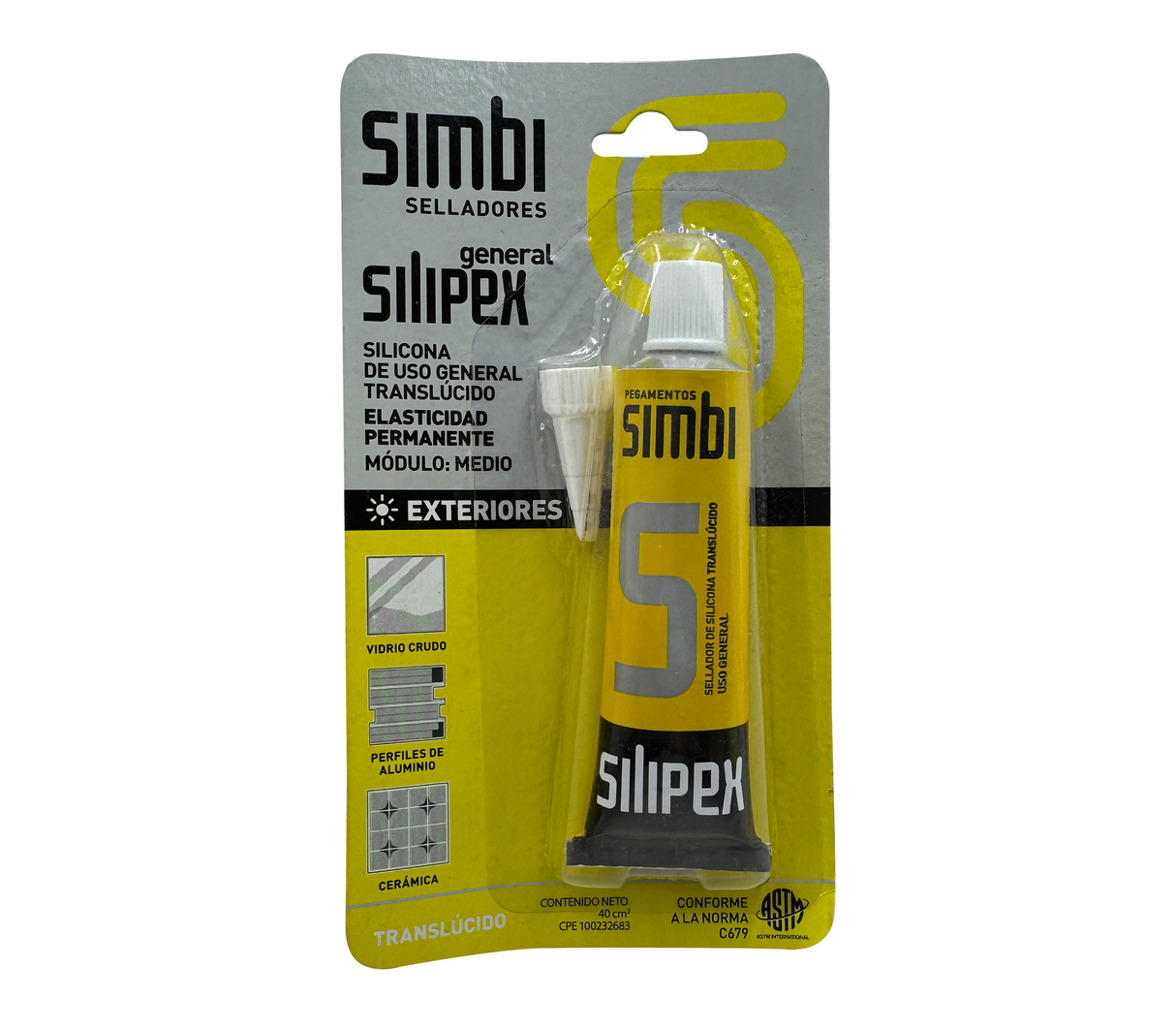 Sellador de silicón en tubo Silipex