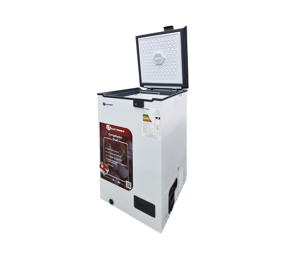 Congelador horizontal 110 litros interior/blanco SJ Electronics
