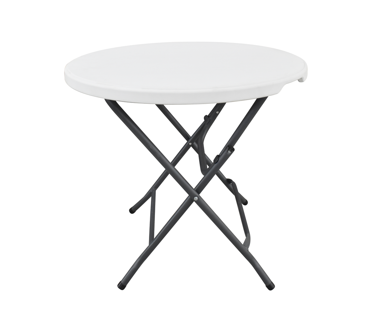 Mesa plegable redonda 73x80x4cm blanca Powerfik