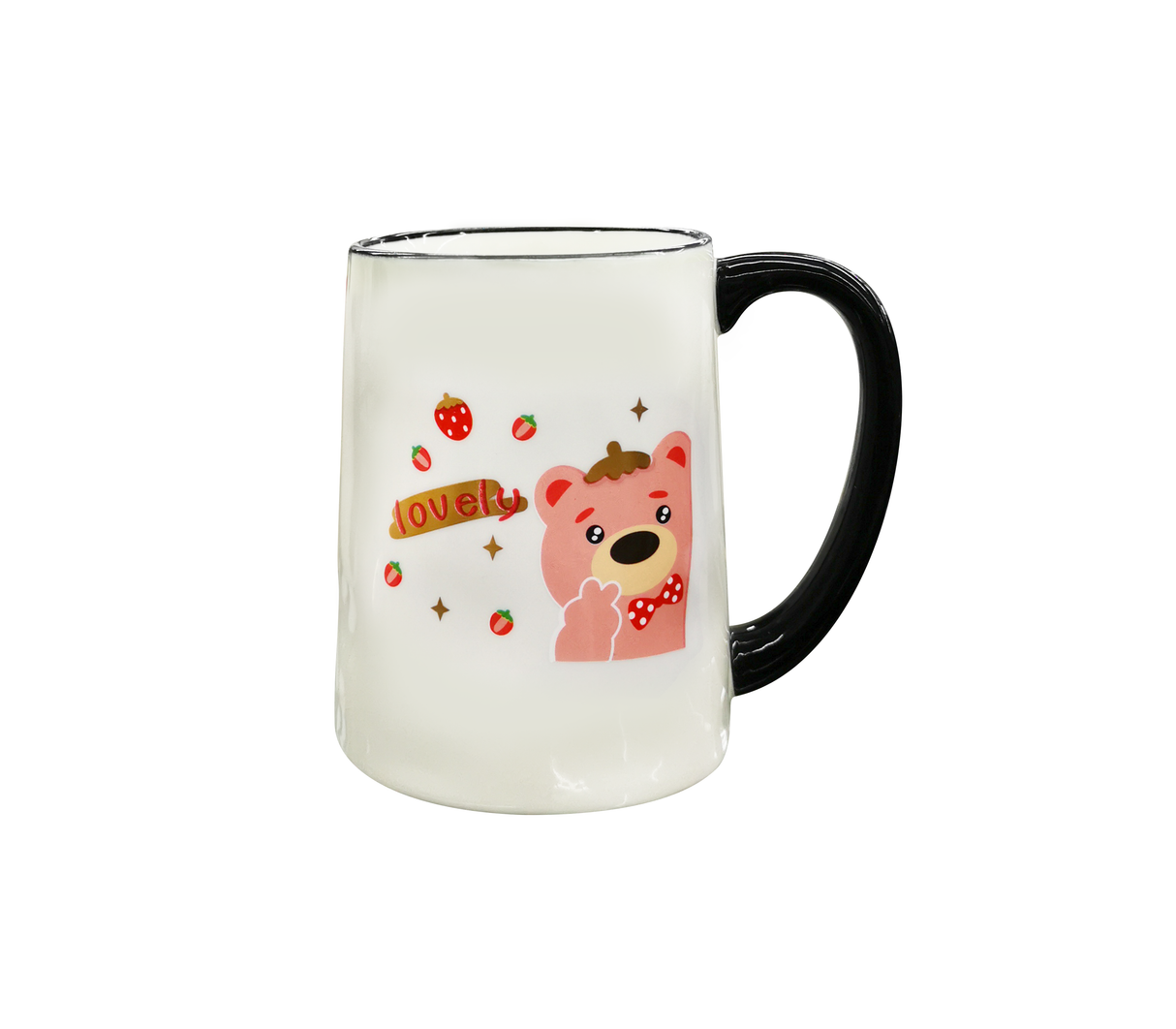 Taza de porcelana blanca diseños varios Mo Import
