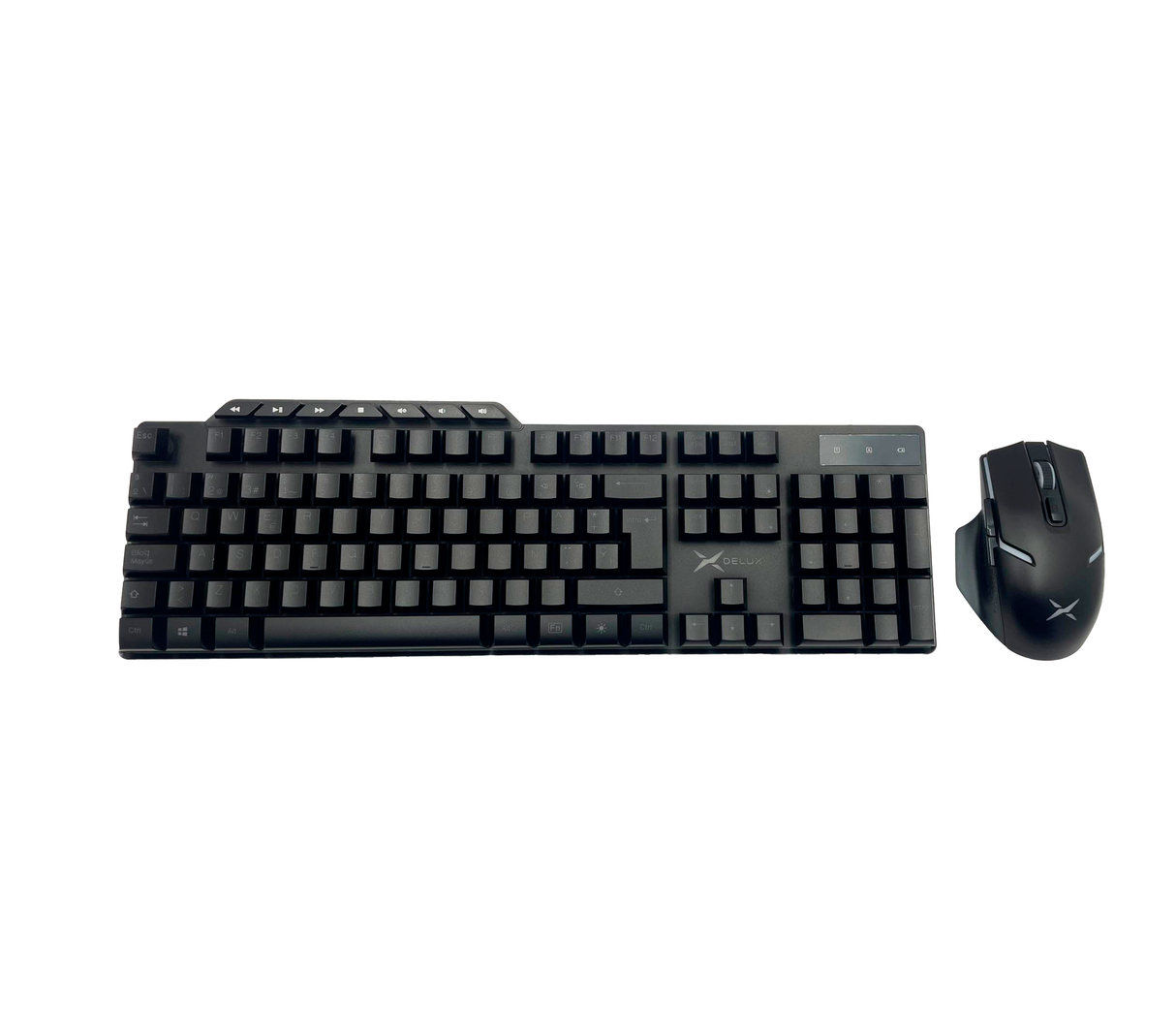 Combo inalámbrico gaming teclado +´mouse black Delux