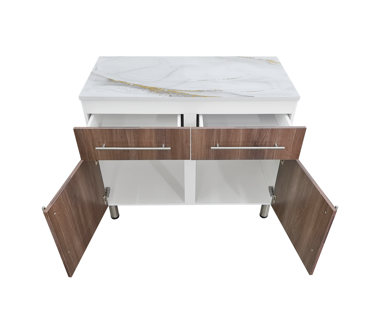 Gabinete/Mesón de Cocina C/2 Gavetas y Tope en PVC Powerfik