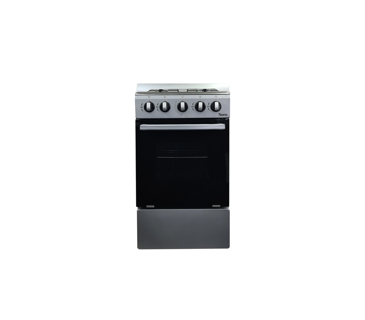 Cocina a gas 20" de piso 4h c/horno plateada Nero