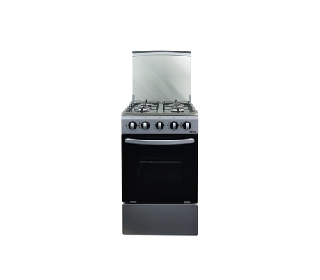 Cocina a gas 20" de piso 4h c/horno plateada Nero