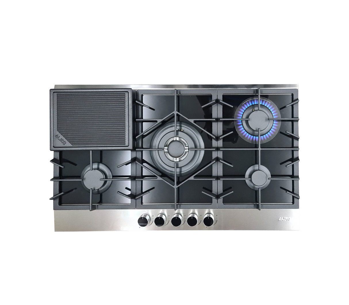 Tope de cocina a gas vitro-acero Ferrara Pro 5H 90CM Drija