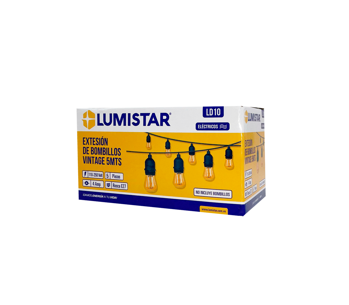 Extensión de bombillos 5 mts para 5 unid Lumistar