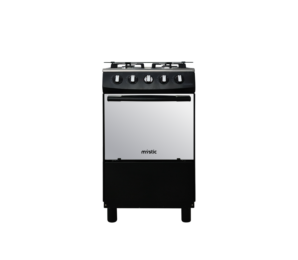 Cocina a gas esmeralda 4 hornillas (20") Negra Mystic