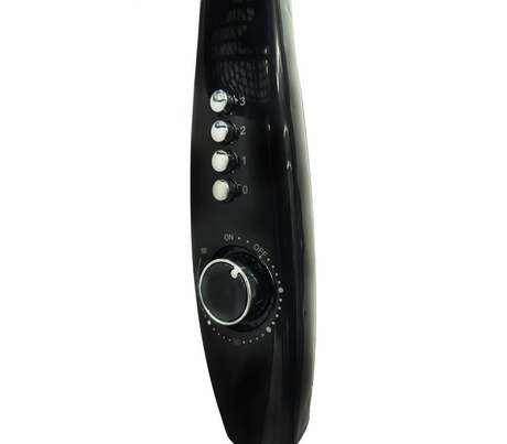 Ventilador pedestal 18" 6 aspas negro Mystic