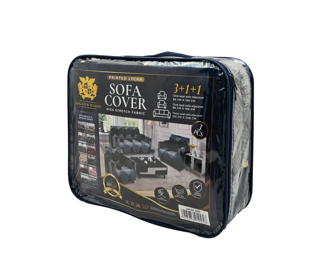 Forro de muebles 3+1+1 estampado Logan & Mason