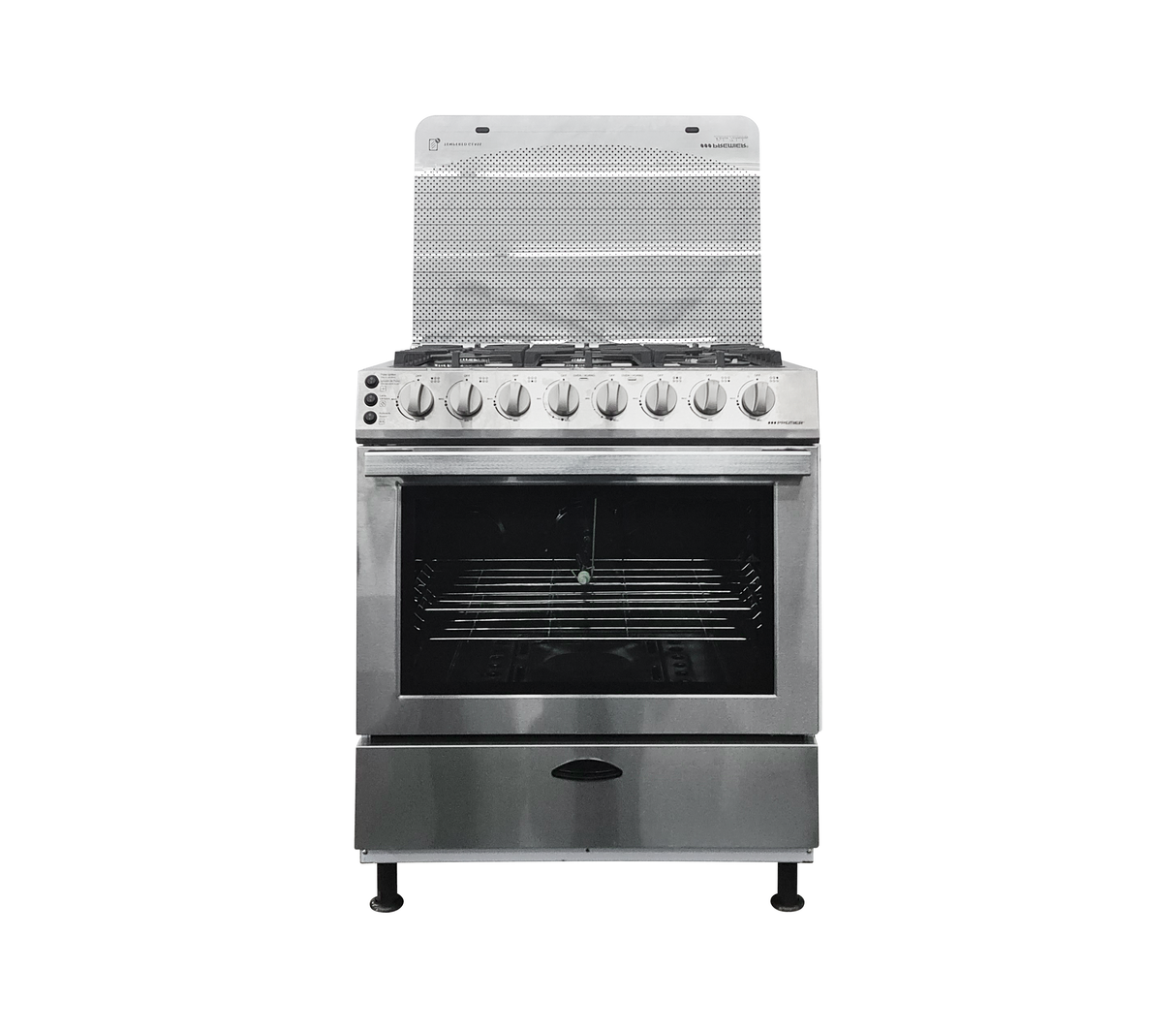 Cocina a gas 30" de piso 6h c/asador acero inoxidable Premier