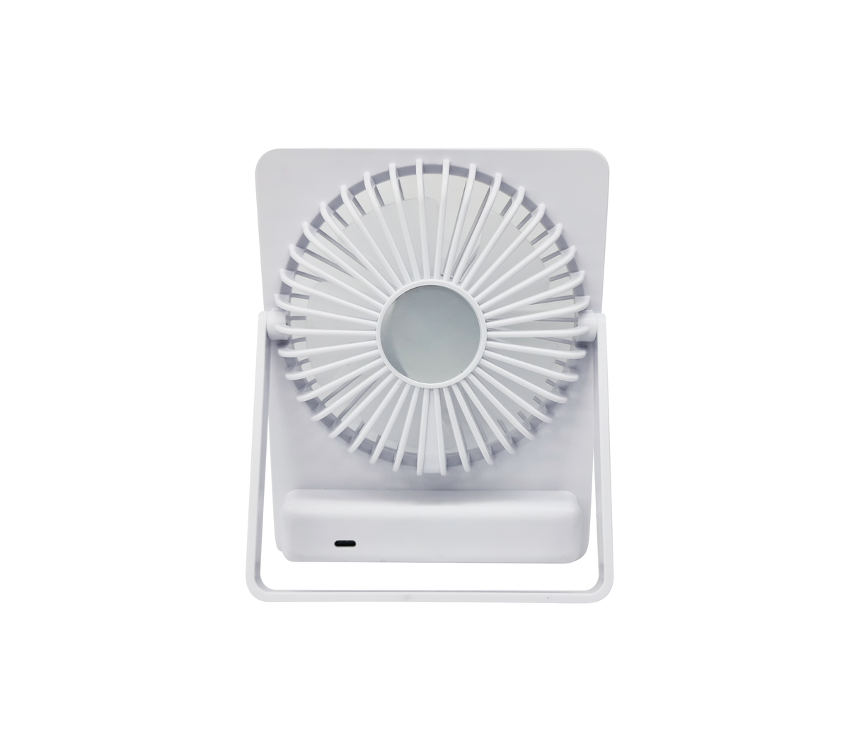 Ventilador recargable portátil pantalla digital 4" blanco Run