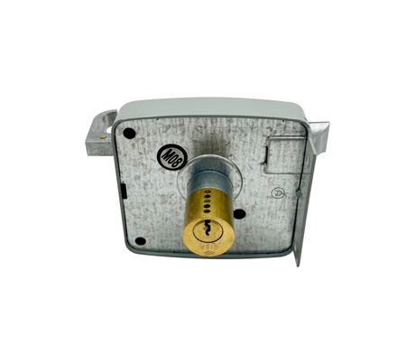 Cerradura de sobreponer clásica 50mm derecha caja gris Visalock