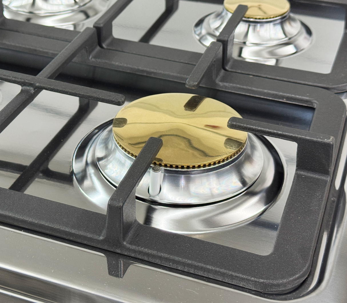 Cocina a gas 4 hornillas acero/plateado KR PLUS