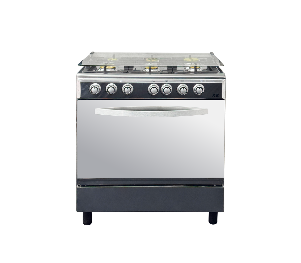 Cocina a gas 6 hornillas acero/plateado KR PLUS