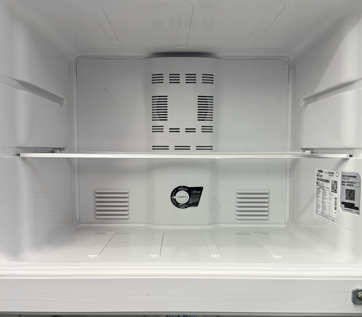 Nevera Top Mount 360 litros silver Mabe