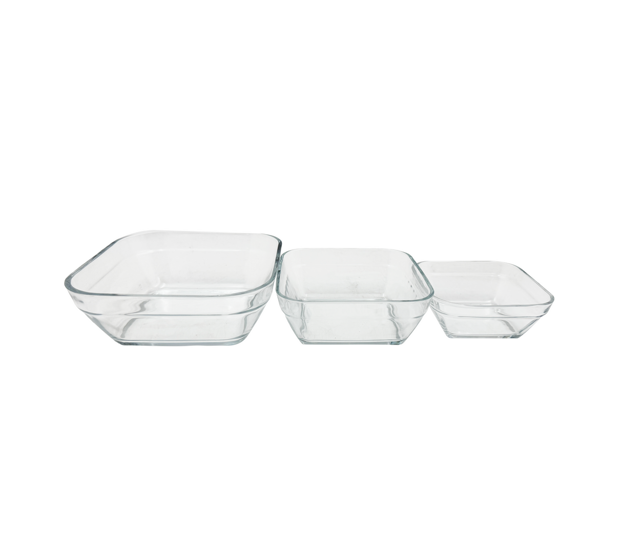 Set de 3 conservadores cuadrados con tapa Maxim