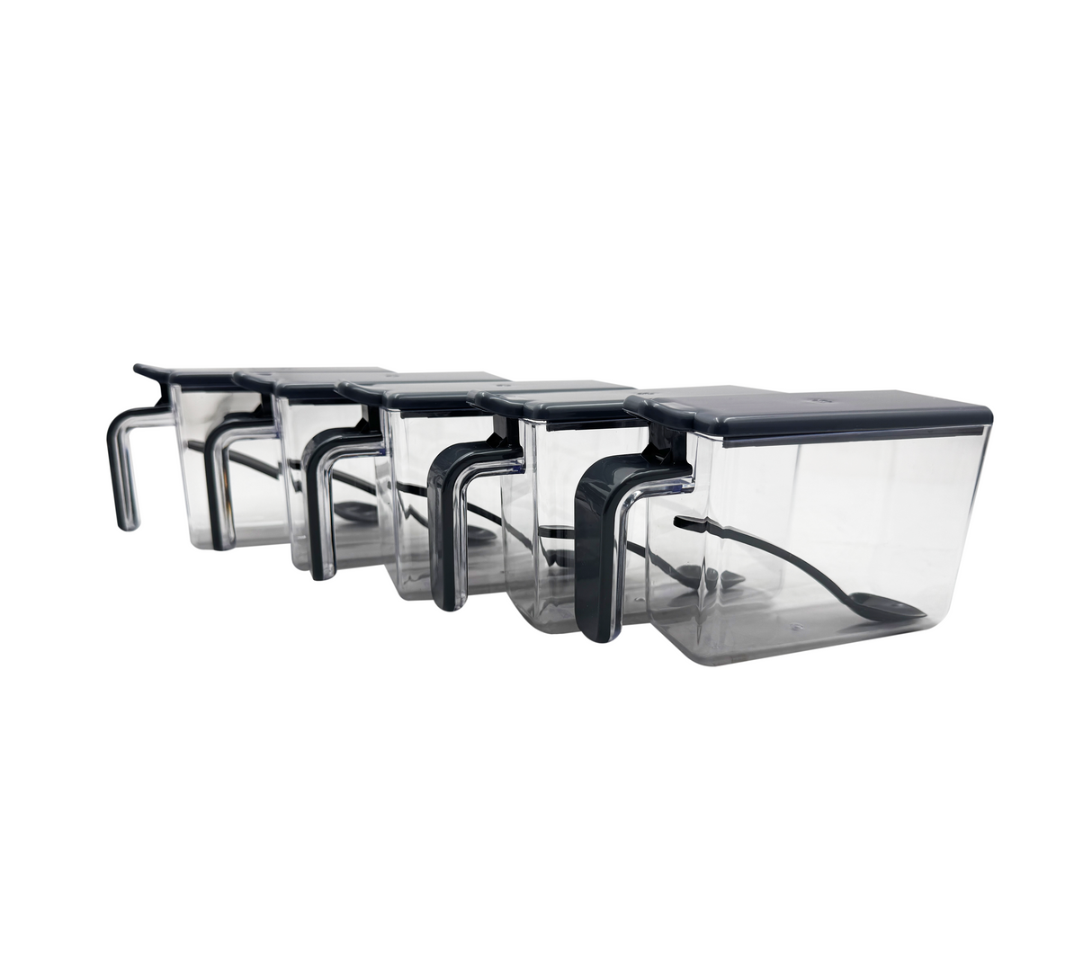 Set de 5 envases con cucharilla Herevin