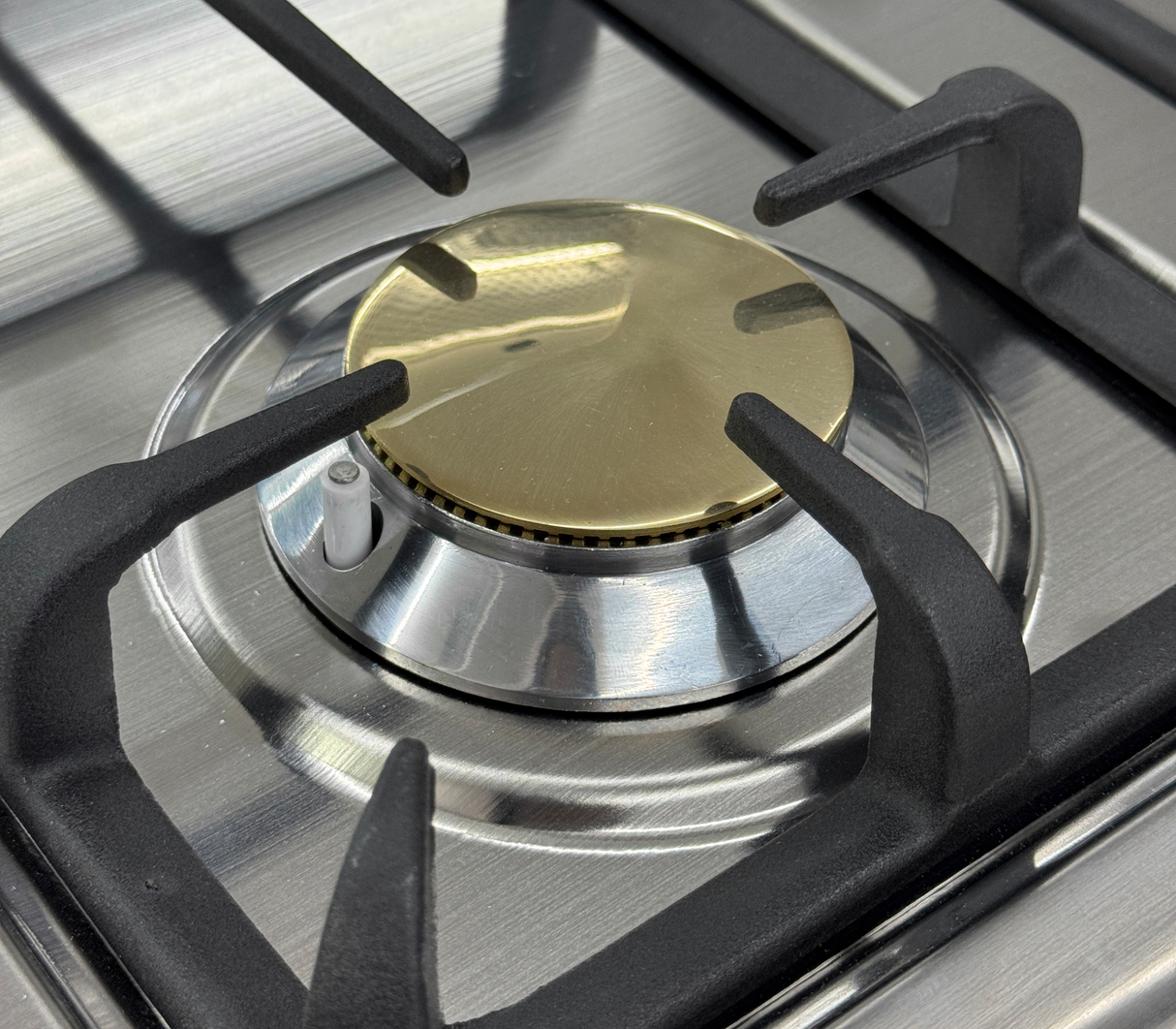 Cocina a gas 20" de piso 4 hornillas acero inoxidable Premier