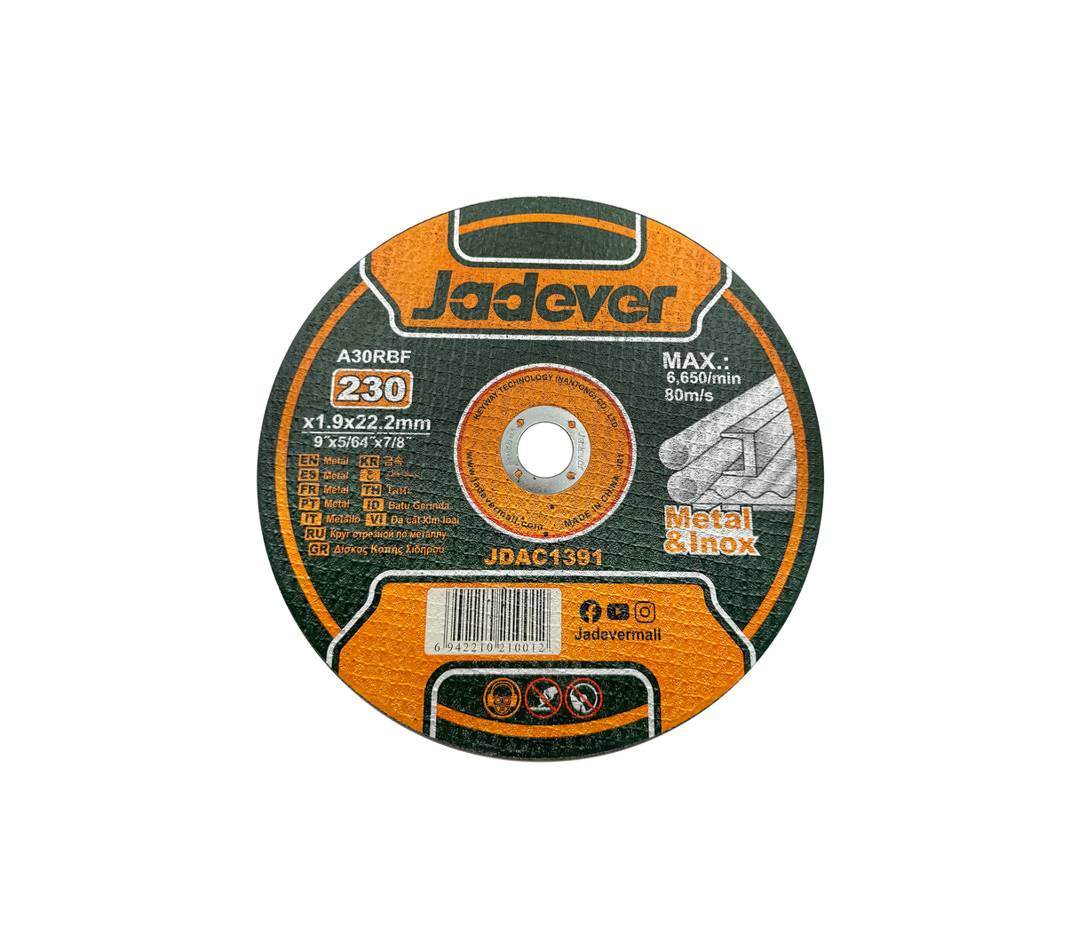 Disco de corte metal jadever