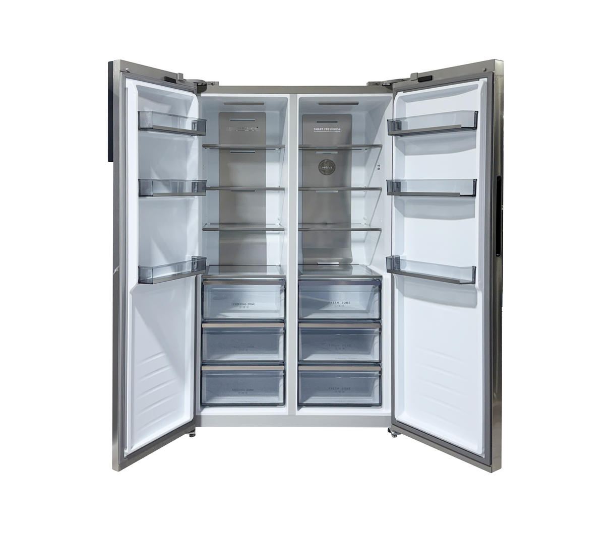 Nevera side by side acero 650 litros Vetrux