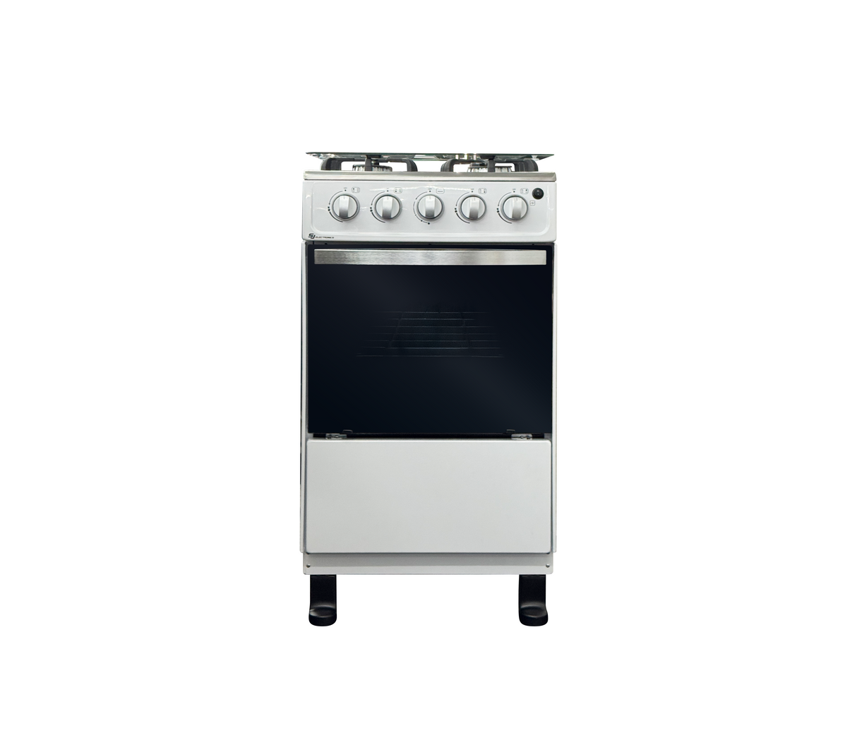 Cocina a gas 20" de piso 4h c/horno blanca mod.sencillo sj-20b SJ Electronics