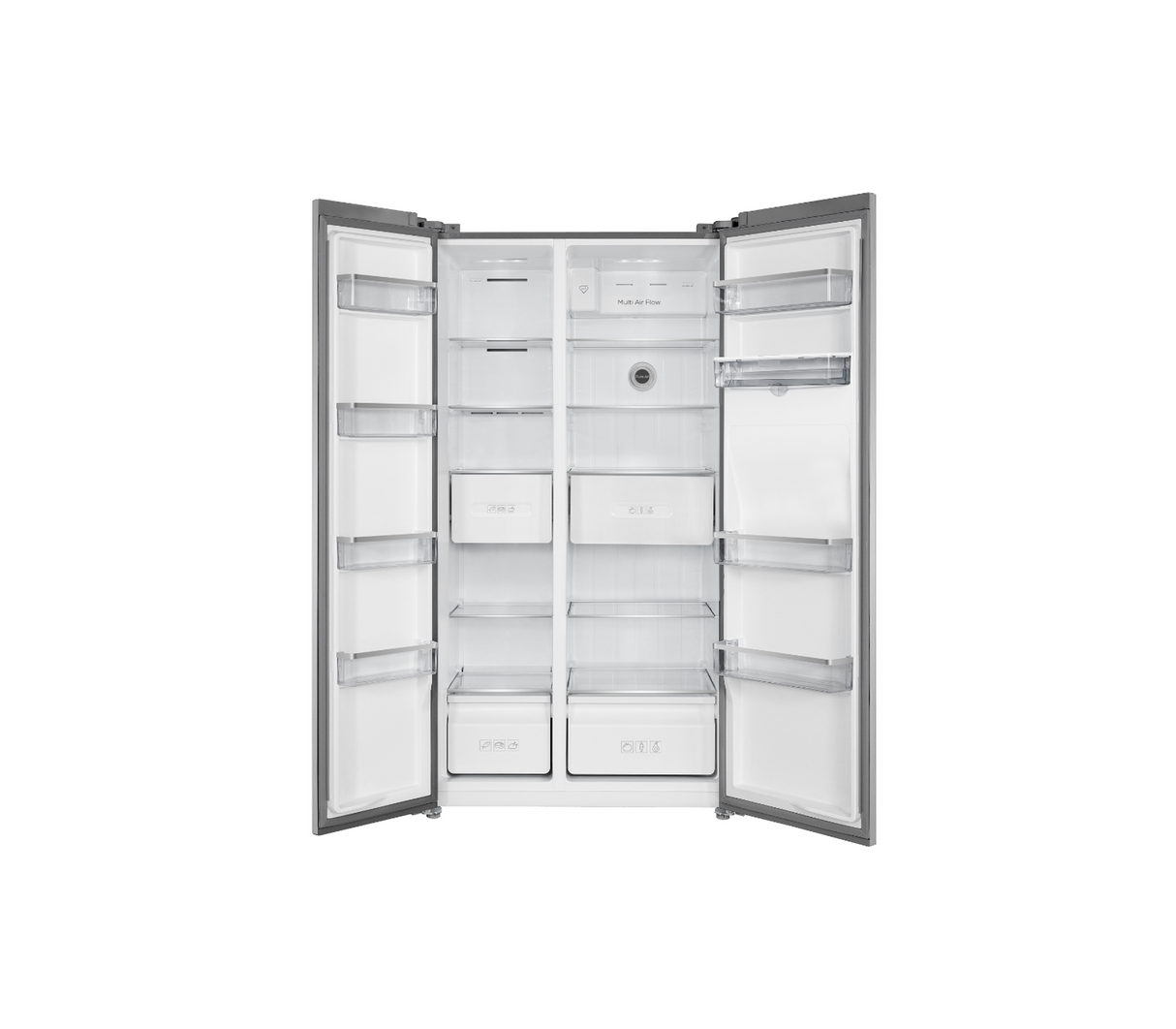 Nevera side by side 486 lts s/escarcha 110v gris crystal TCL