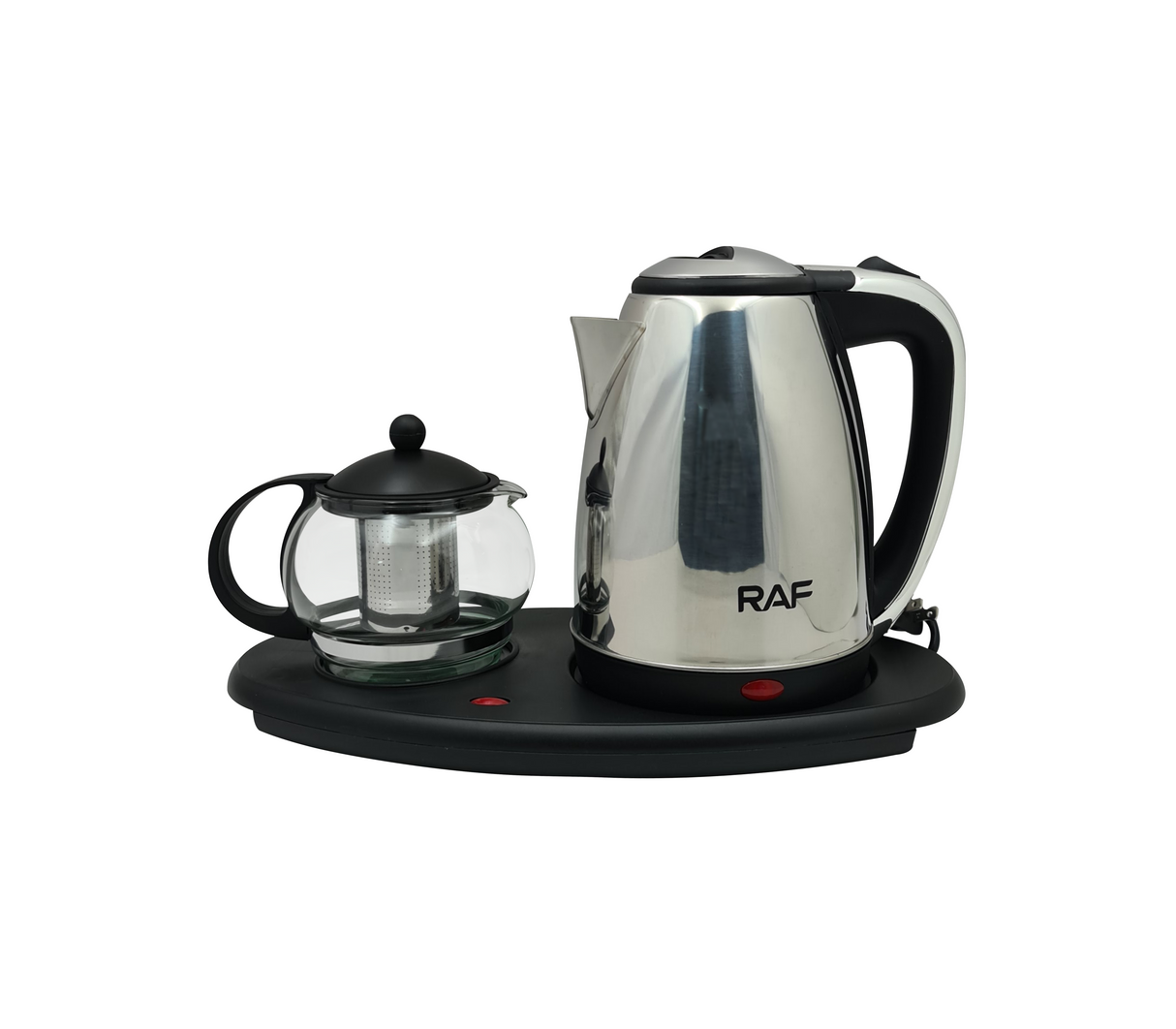 Hervidor eléctrico 2.0 litros + tetera 1.0 litros 750W acero RAF