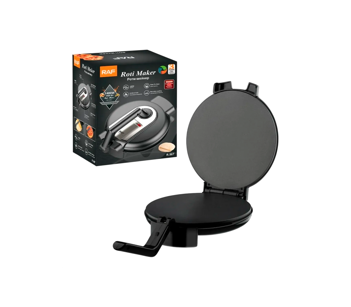 Plancha crepera antiadherente eléctrica 1400W RAF