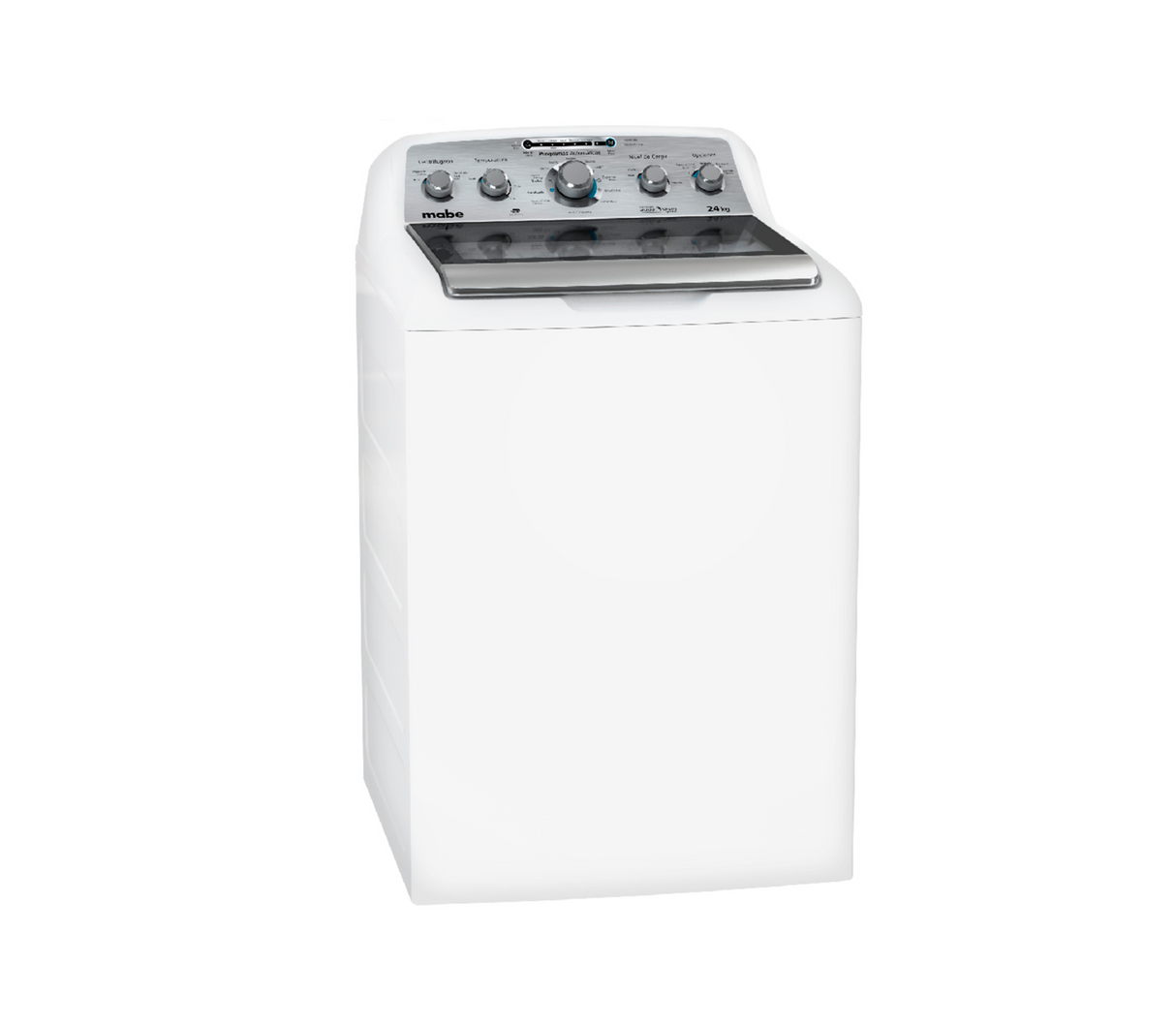 Lavadora automática 24 kg 5 perillas + botón blanca Mabe