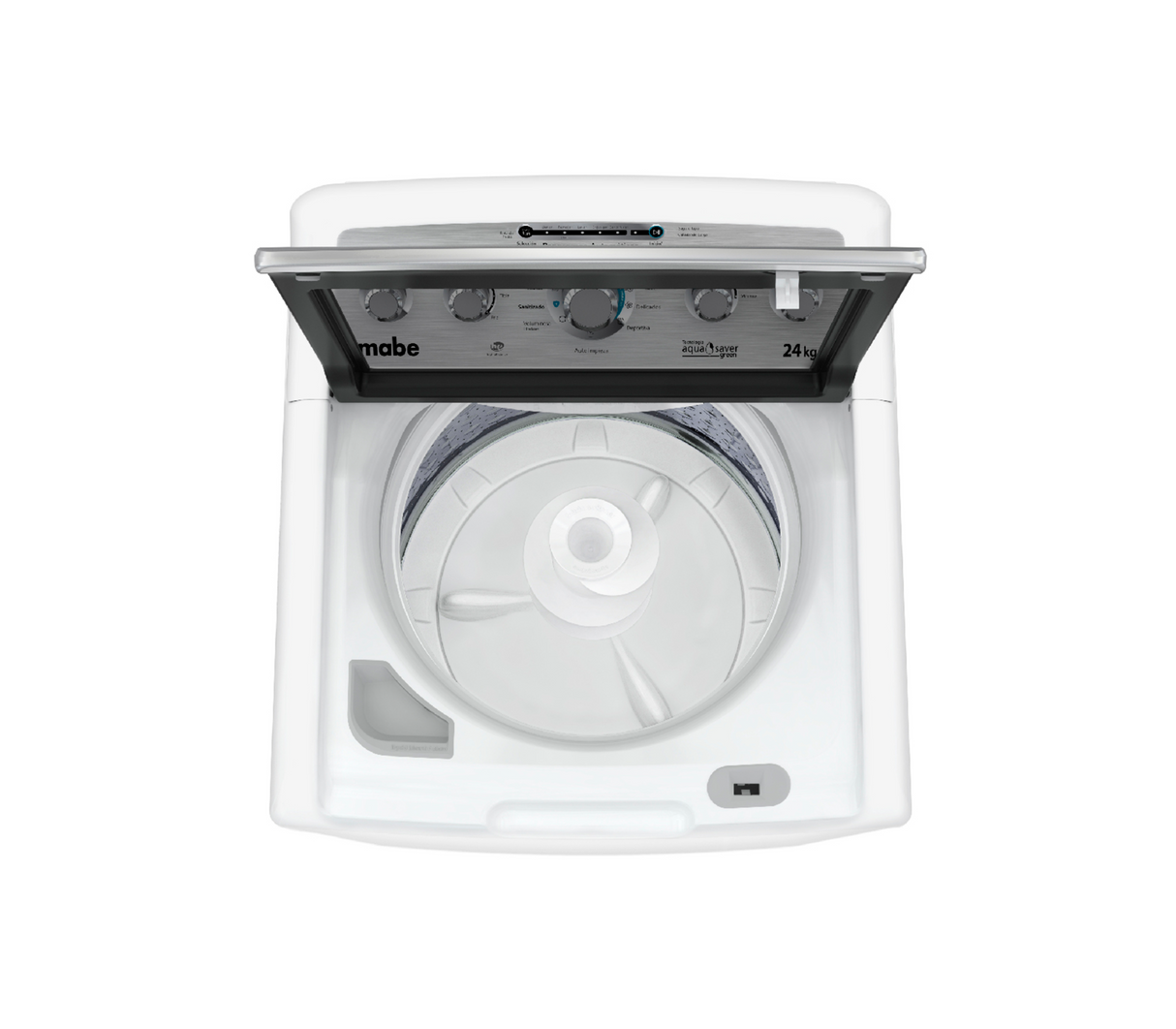 Lavadora automática 24 kg 5 perillas + botón blanca Mabe