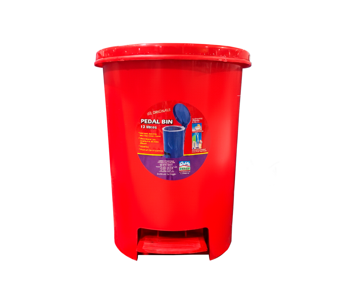 Papelera redonda pedal bin Alfa Hogar