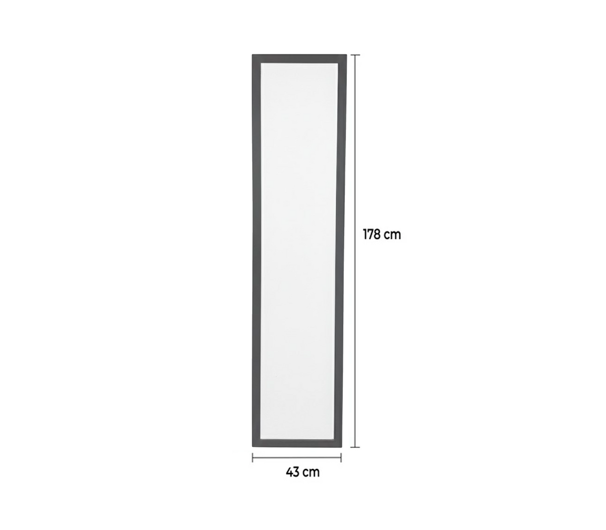 Espejo Rectangular con Marco en Melamina Alto Brillo Powerfik