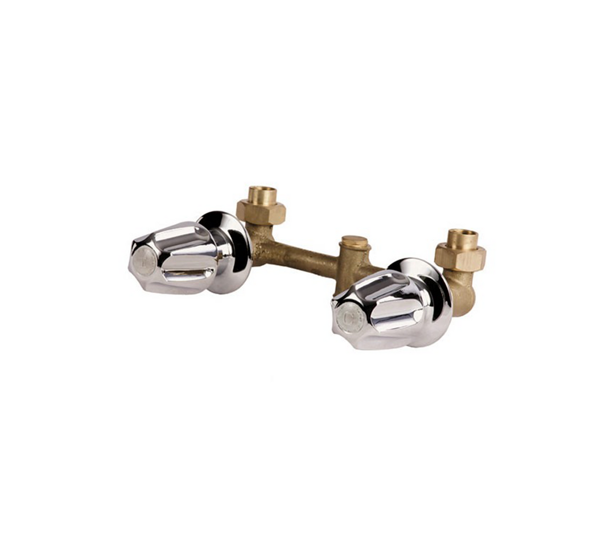 Grupo ducha 1/2" 100% bronce cromado plata X-caret Faguax