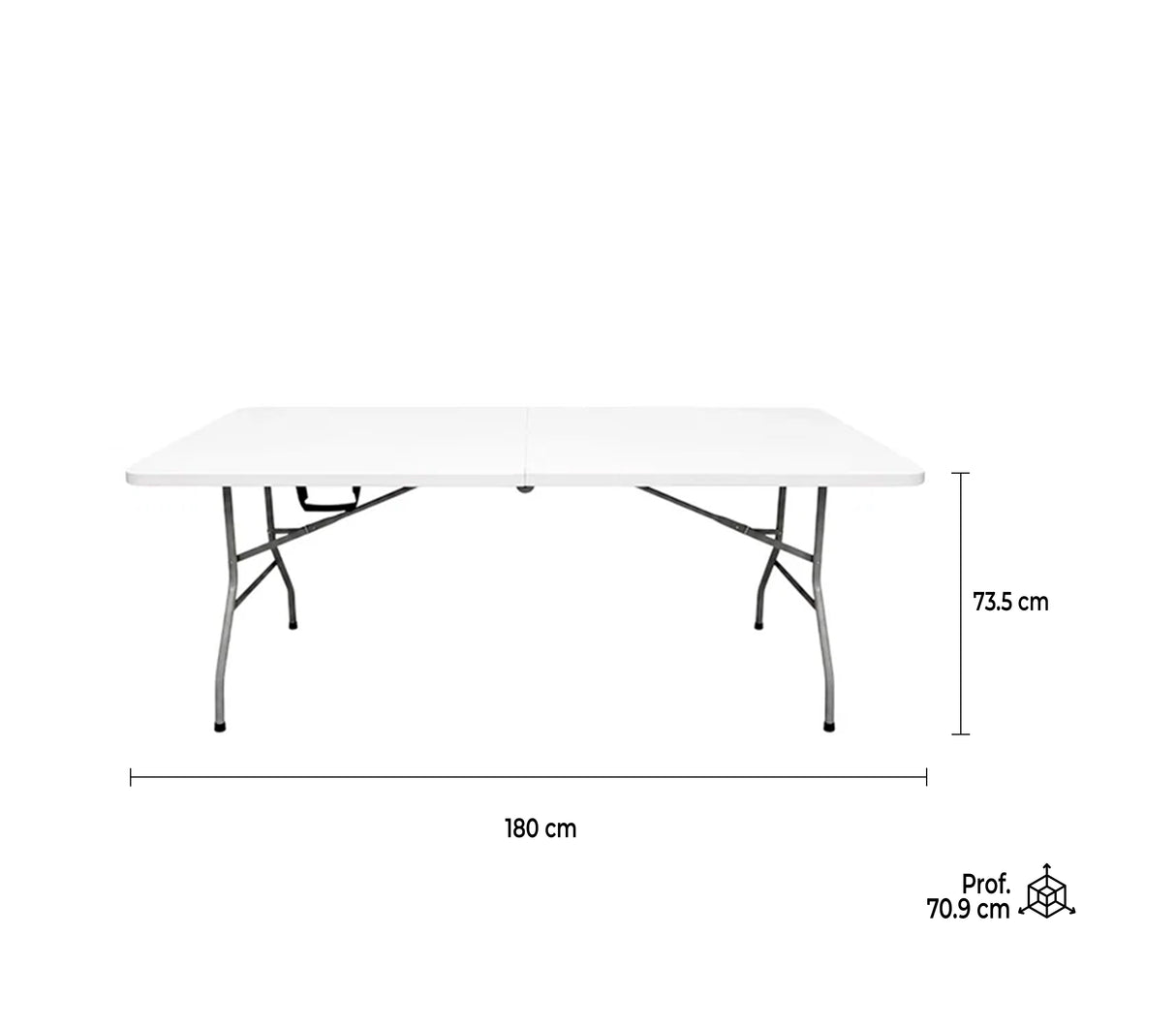 Mesa rectangular plegable Lifestyle 180cm Ecology