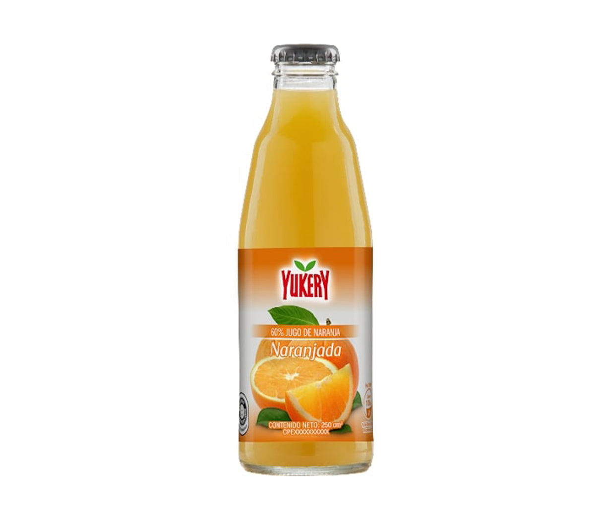 Yukery jugo de naranja 250ml botella