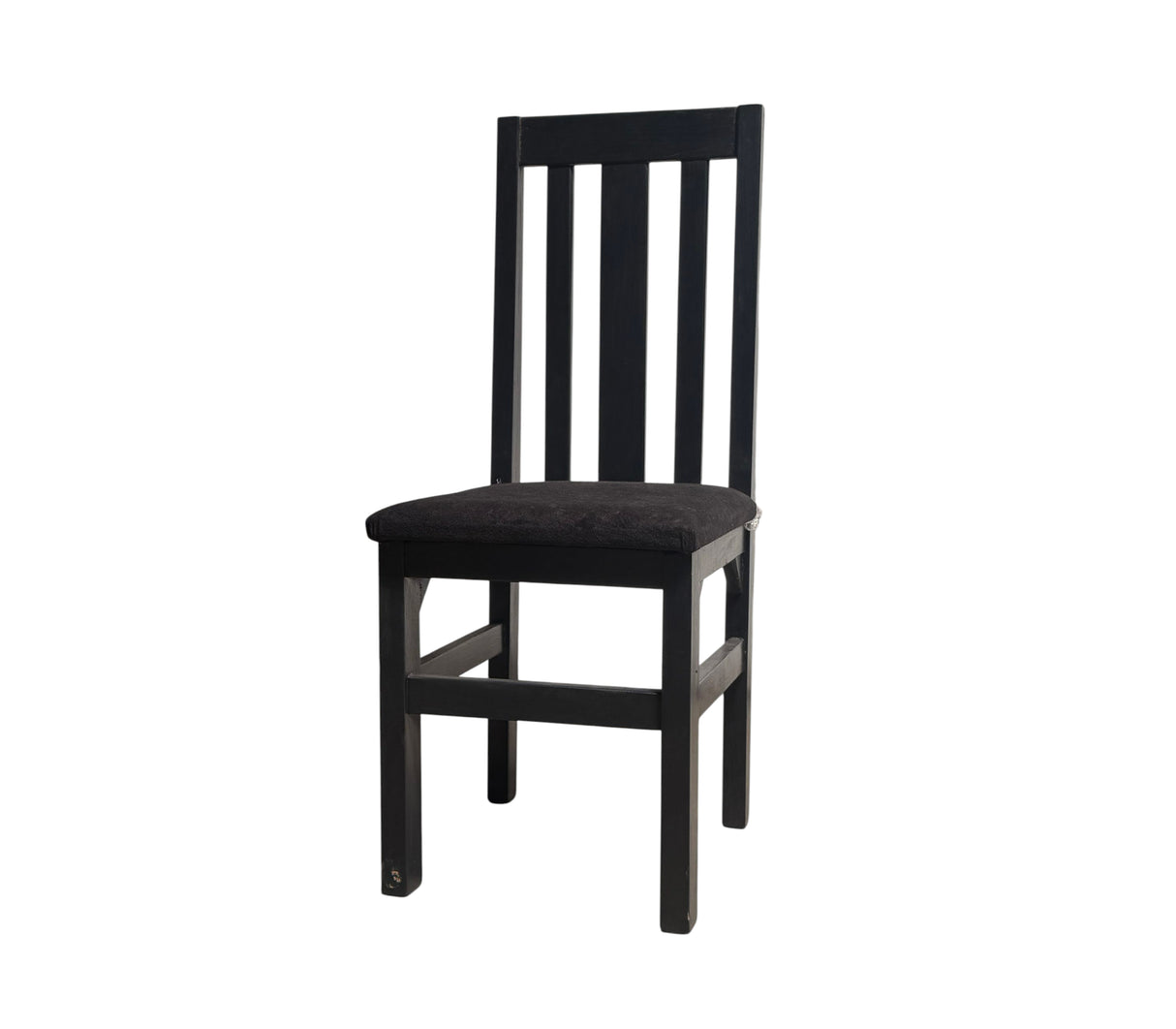 Silla para comedor con tapizado Shenil negro Isabel