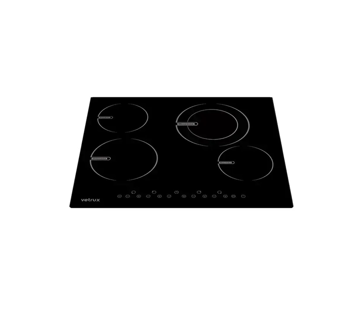 Tope de cocina eléctrico 4H 60CM Prestige negro Vetrux