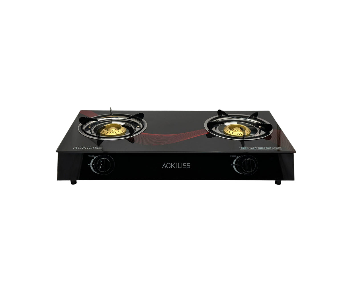 Cocinita a gas 2H negra/rojo Ackiliss Gippon