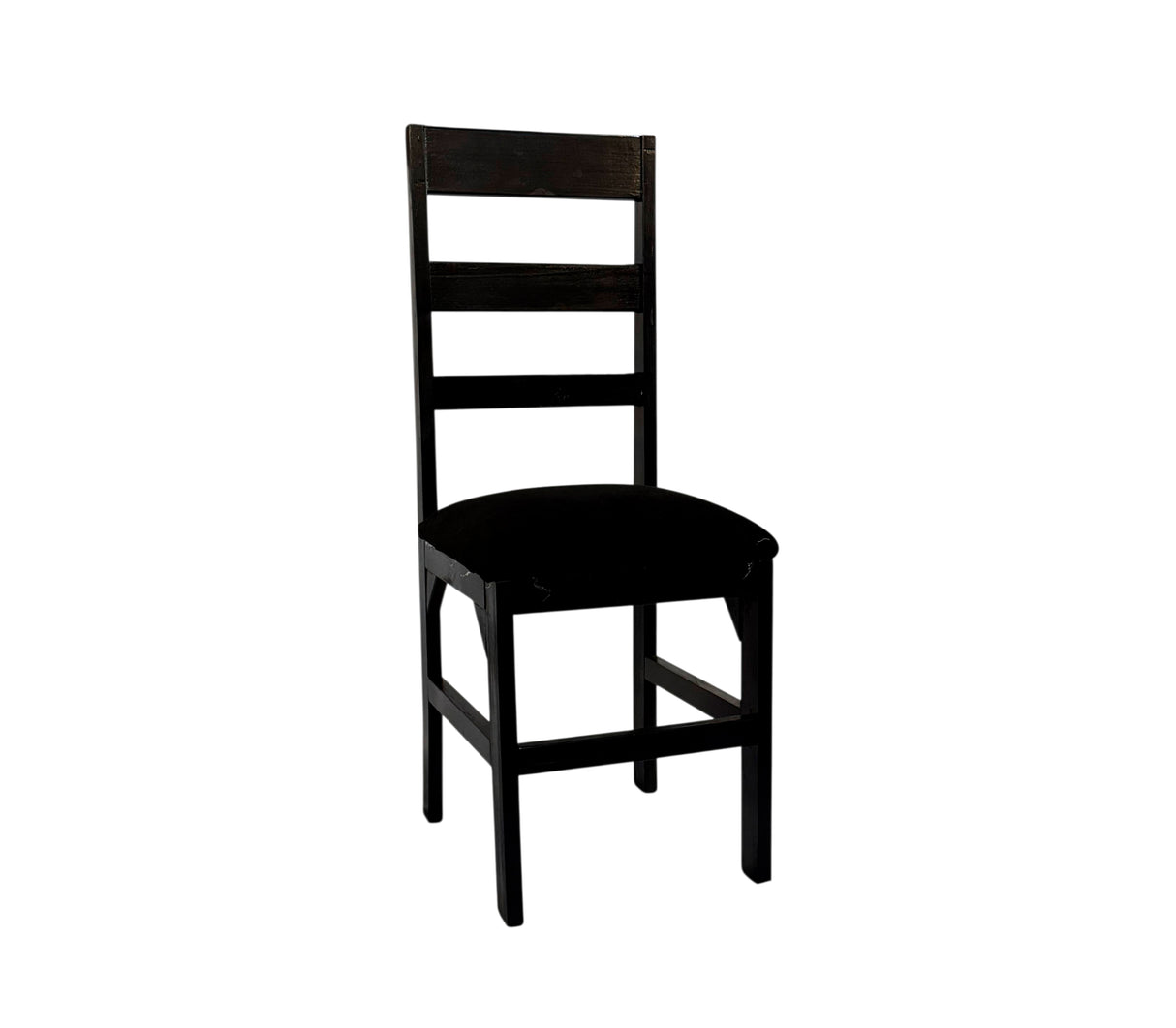 Silla para comedor victoria con tapizado Shenil negro Isabel