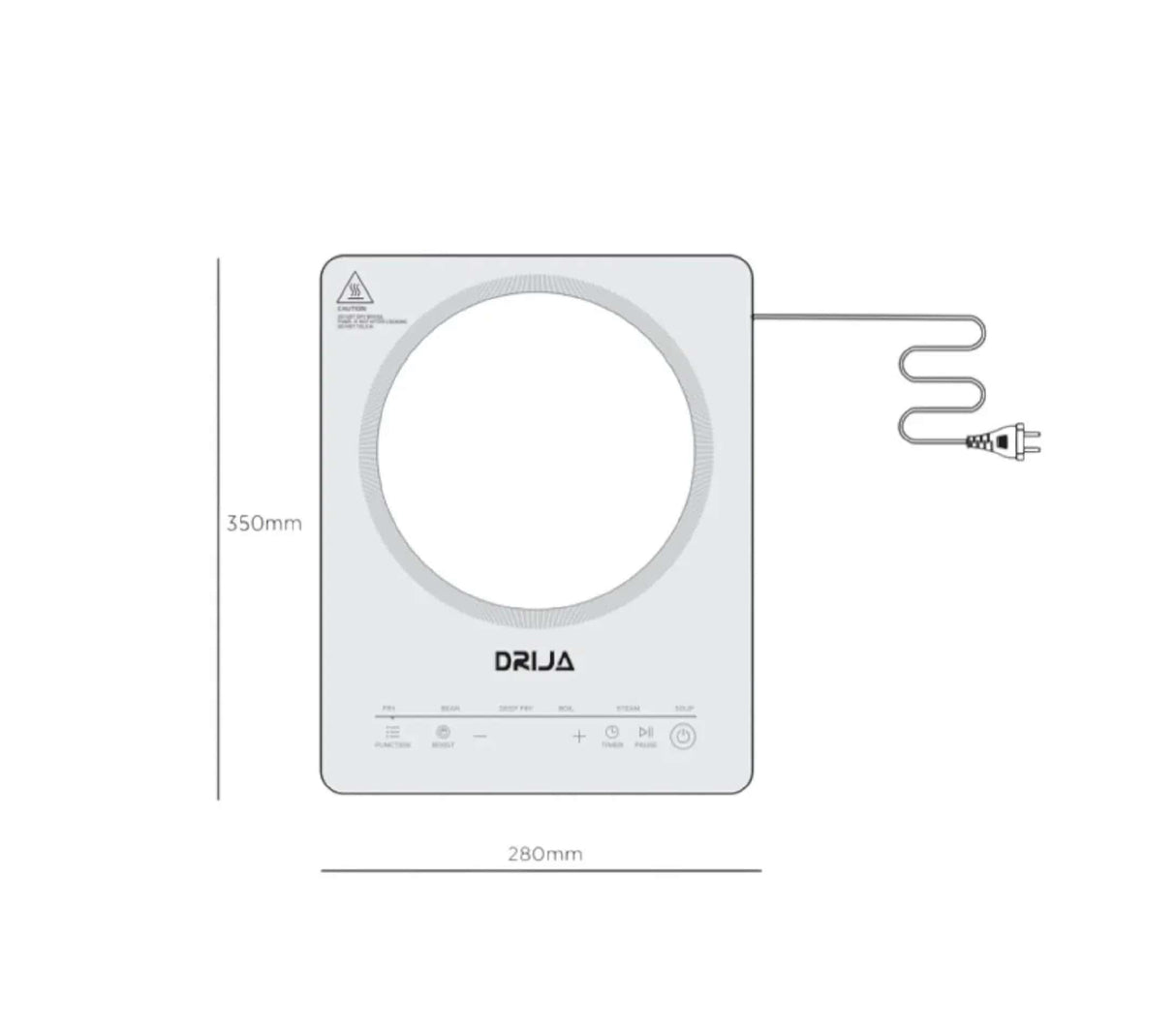 Tope de cocina Induktion múnich 28cm negro Drija