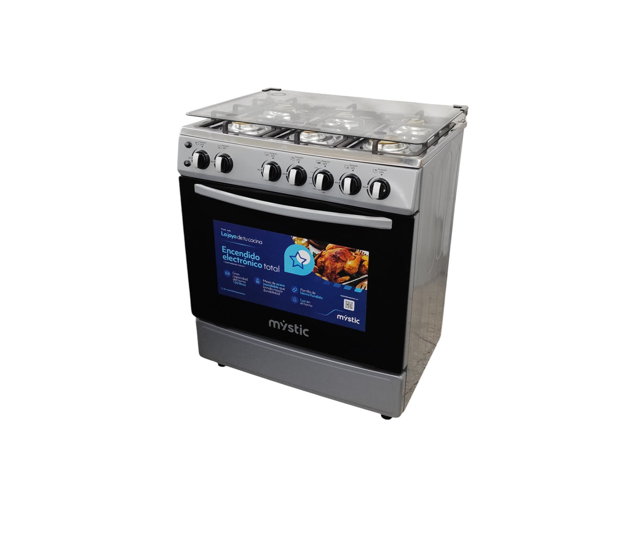 Cocina a gas jade 6 hornillas (30") Silver Mystic