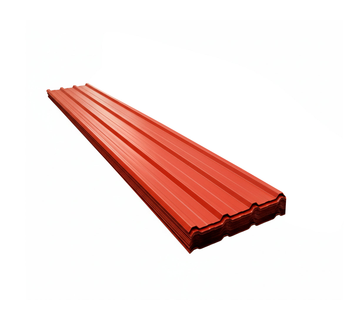 Lámina de techo PVC acanalada roja CAL 1.30 x 7.70 x 3,66 metros Acero Metales