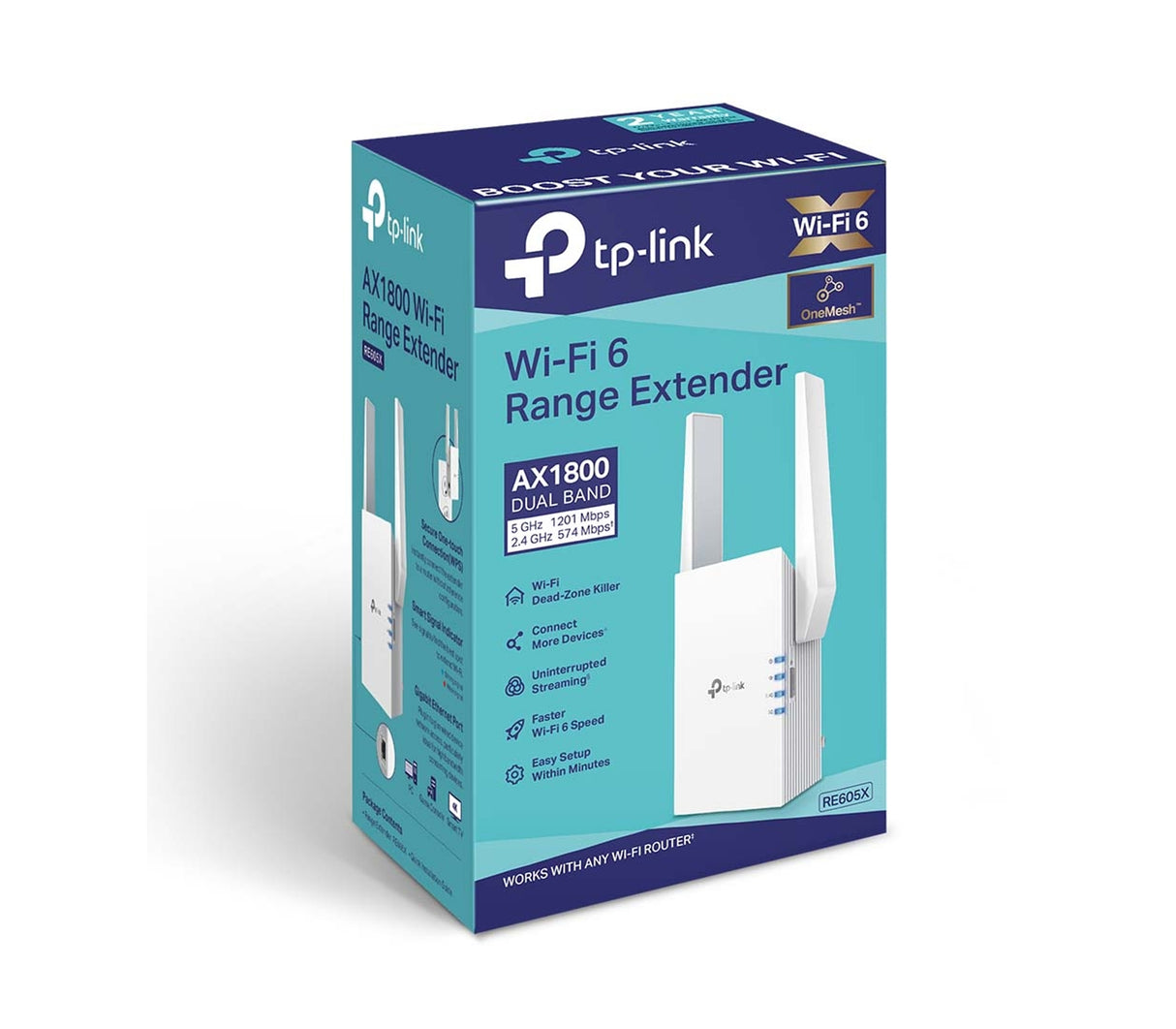 Extensor de rango RE605X AX1800 Mesh TP-Link