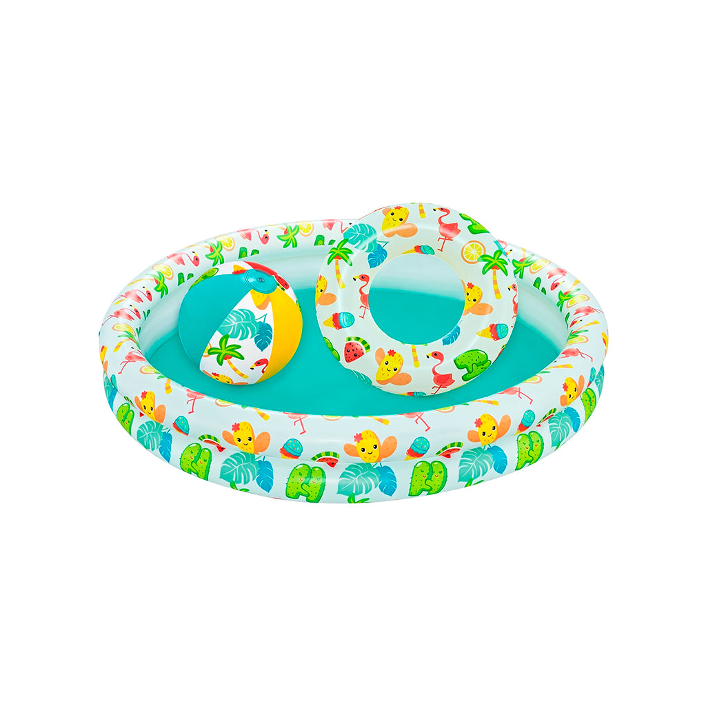 Piscina infantil inflable + flotador + pelota inflable 1.22m x 20cm Bestway