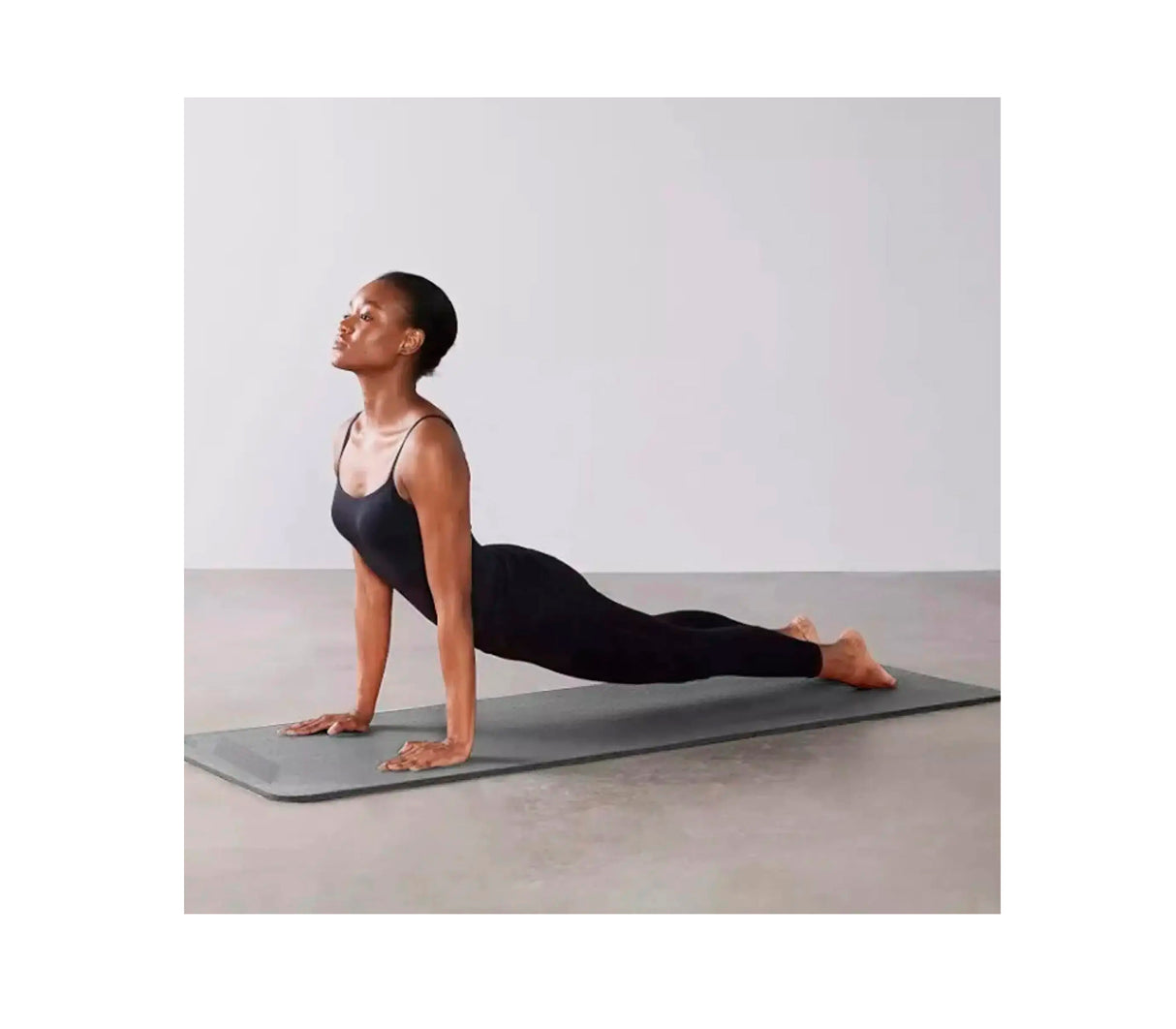 Manta de yoga con cinta de transporte 10mm negro K6