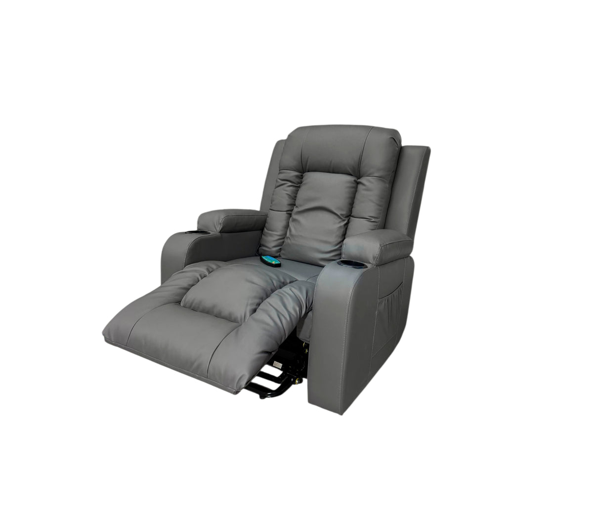 Poltrona/sillón reclinable y elevador 89x97x104/89x165x82 bipiel/grey Powerfik