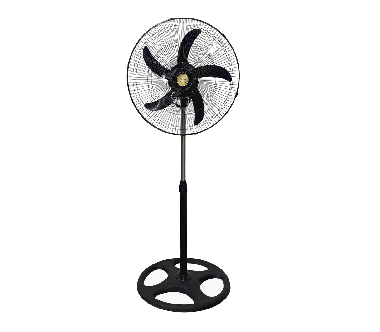 Ventilador pedestal 18" negro 5 aspas plástica Nero