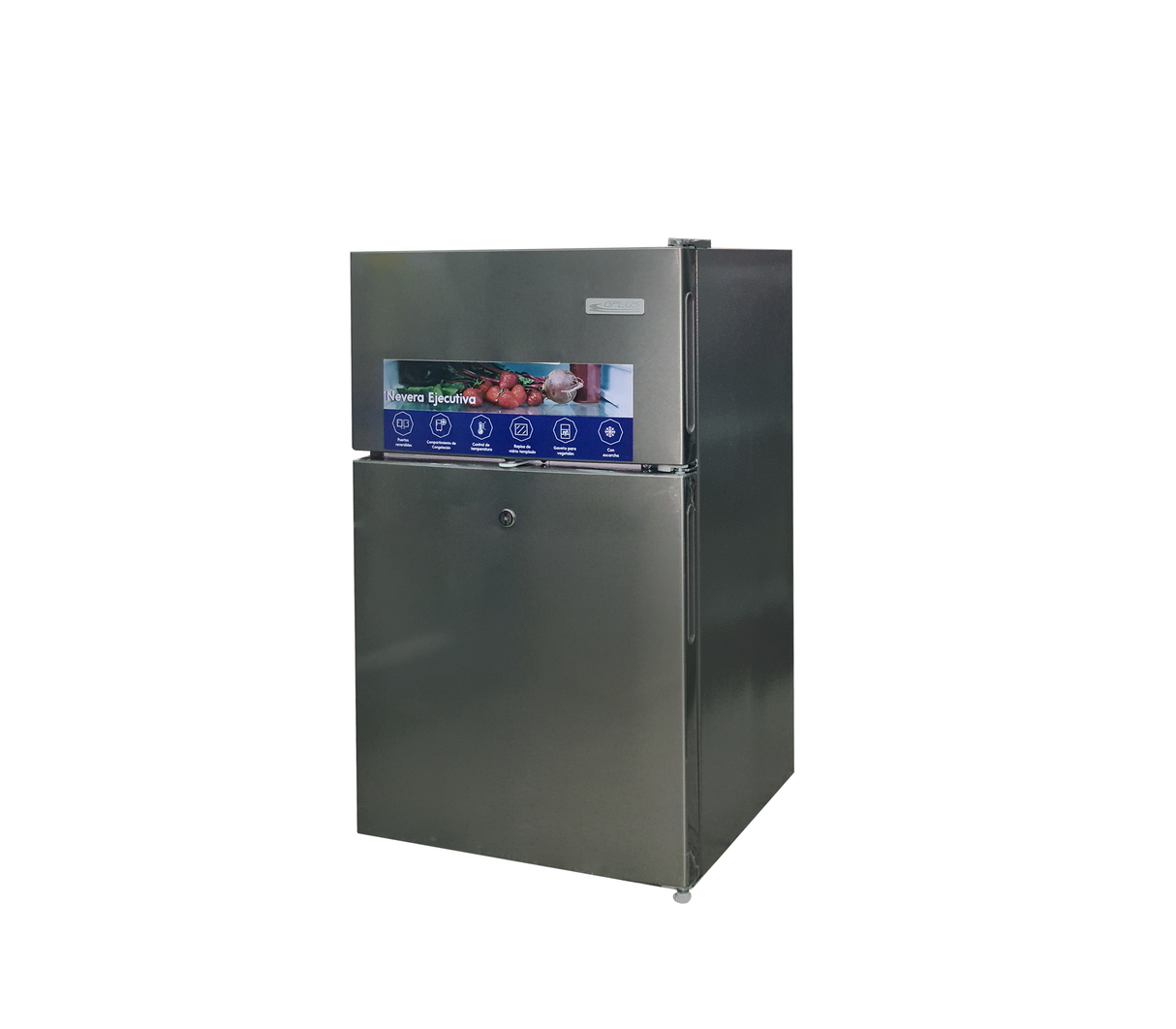 Nevera ejecutiva c/escarcha 86 litros acero inox Gplus